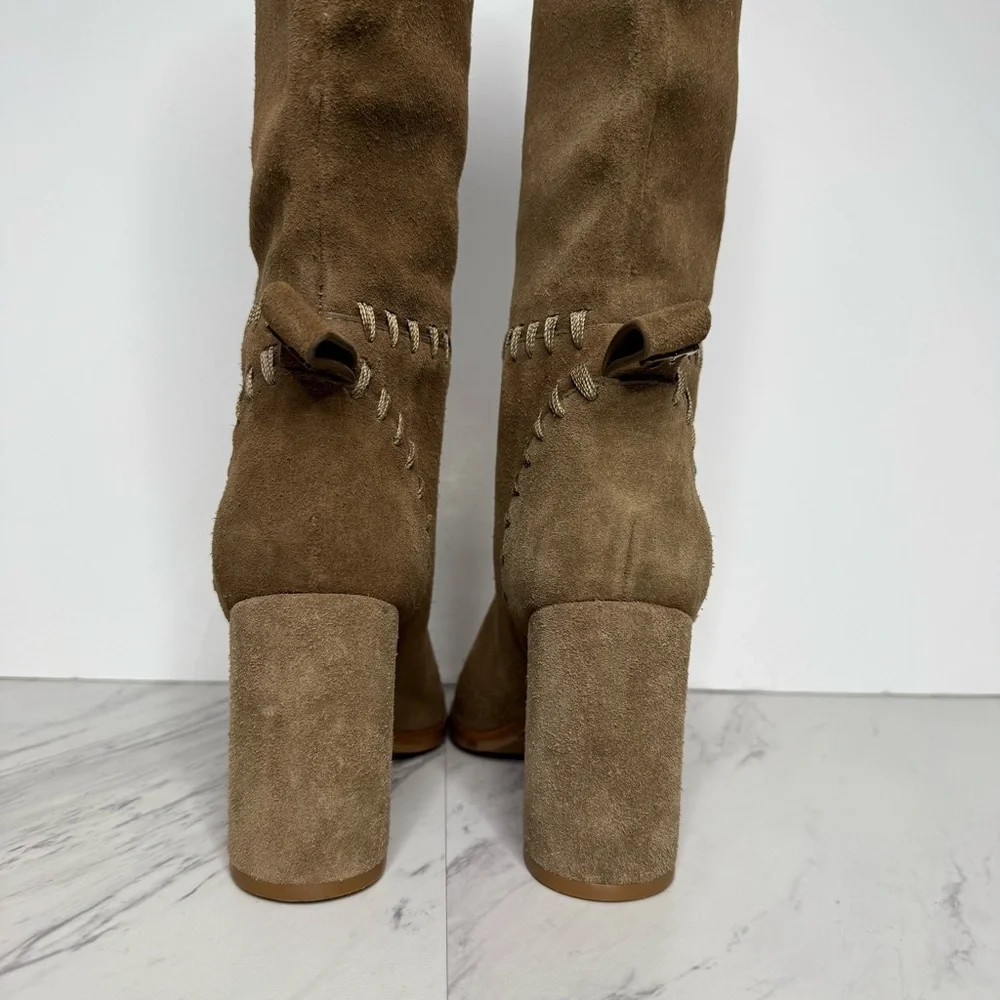 Tory Burch Contraire Suede Heeled Tall Boot 5 1/2 M